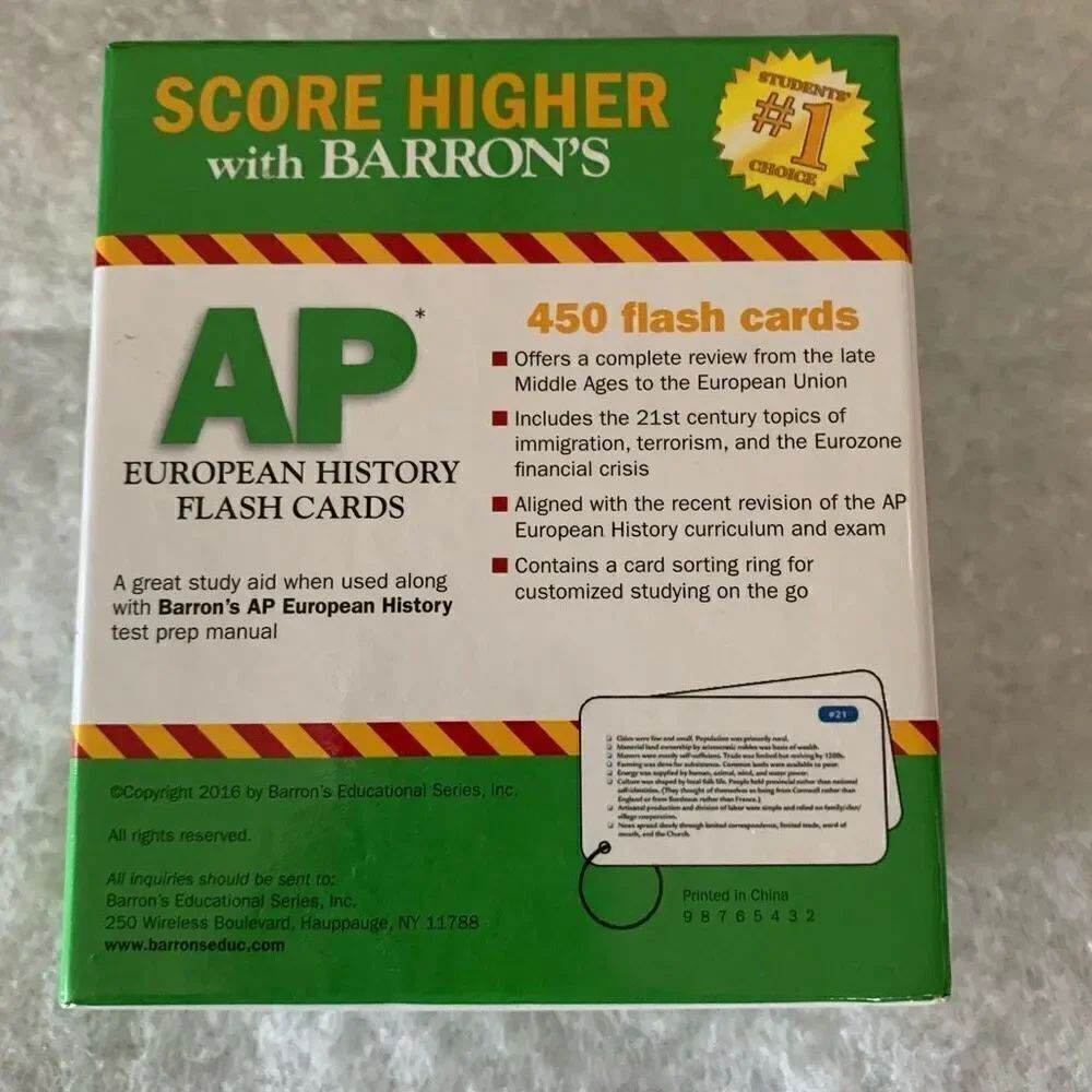 Barron’s AP European History Flash Cards - Picture 2 of 3